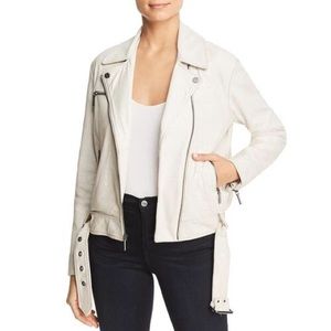 Kenneth Cole Genuine White Leather Jacket